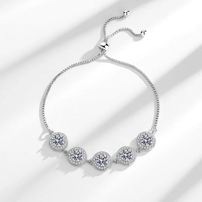 Moissanite Chain Link Bracelet 18K  Bracelet