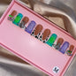 XL Glittery Rhinestone Press-On Nails - 50mm Long Full Cover Artificial Nails