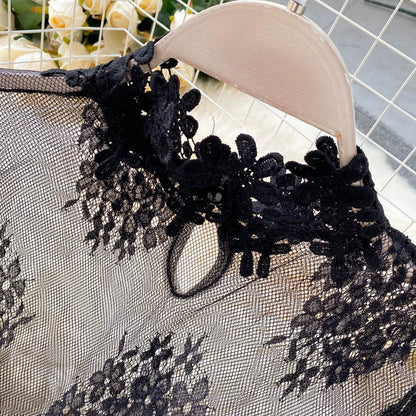 Lace Two Piece Set - Solid Color Autumn Tops