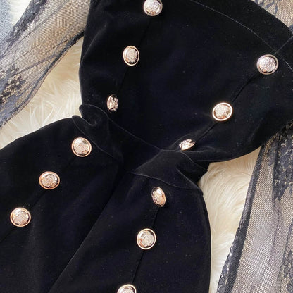 Lace Two Piece Set - Solid Color Autumn Tops